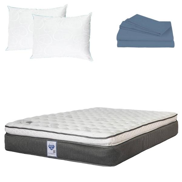 Colchon King Size Spring Air Phantom Con 2 Almohadas Osos y Sabanas Basic