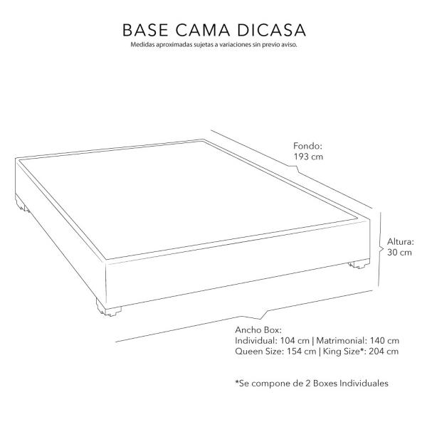 Base Cama Matrimonial Dicasa Niza Azul