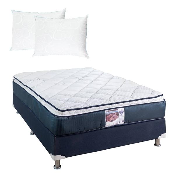 Colchón King Size Spring Air Mónaco con Box  y 2 Almohadas Osos