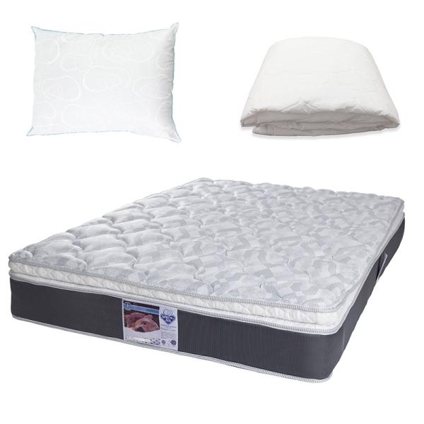 Colchón Individual Spring Air Marte con Protector y 1 Almohada Osos