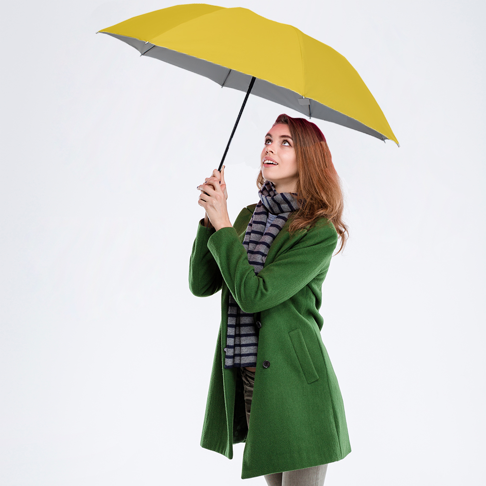 Paraguas Unisex Premium Reforzado 8 varillas Resistente a Vientos y Lluvias Fuertes, Mango Ergonómico y automático con funda incluida, Fácil de Transportar.