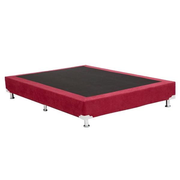 Colchon Matrimonial Spring Air Monaco Con Cabecera Capri y Box Rojo