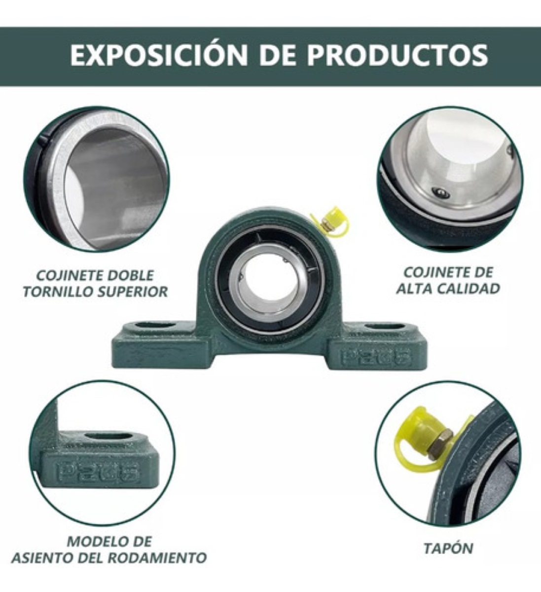 Chumacera De Piso 1 Pulgada Ucp205-16 Paquete 4 Pzas