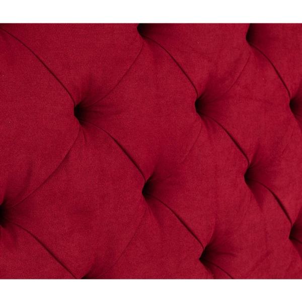 Colchon Matrimonial Spring Air Monaco Con Cabecera Capri y Box Rojo