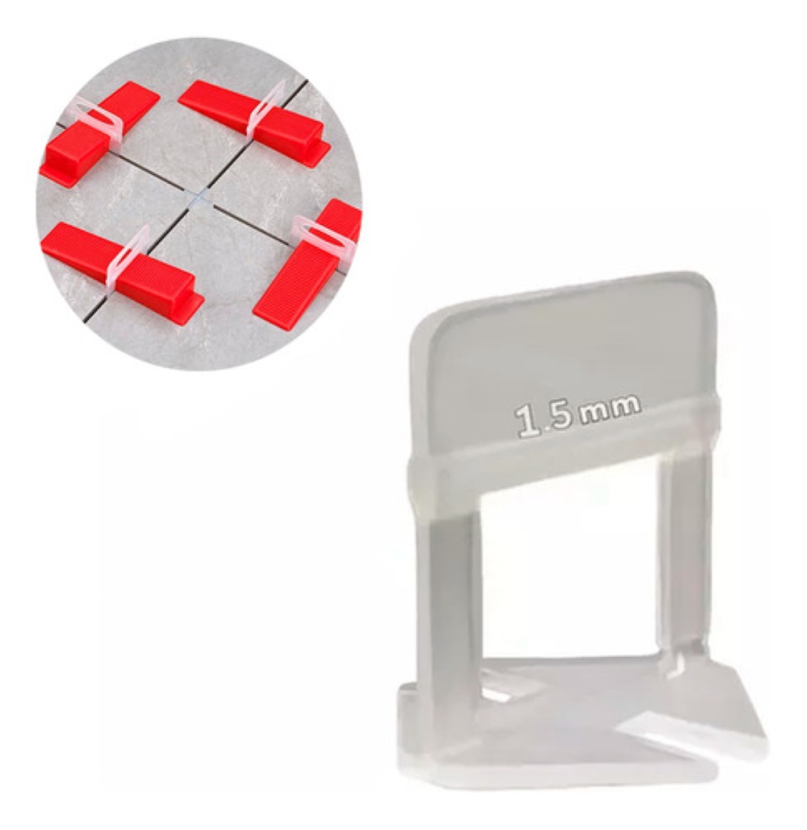Clip Corbata Nivelador Porcelanico Azulejo Loseta Piso 100pz 1.5mm