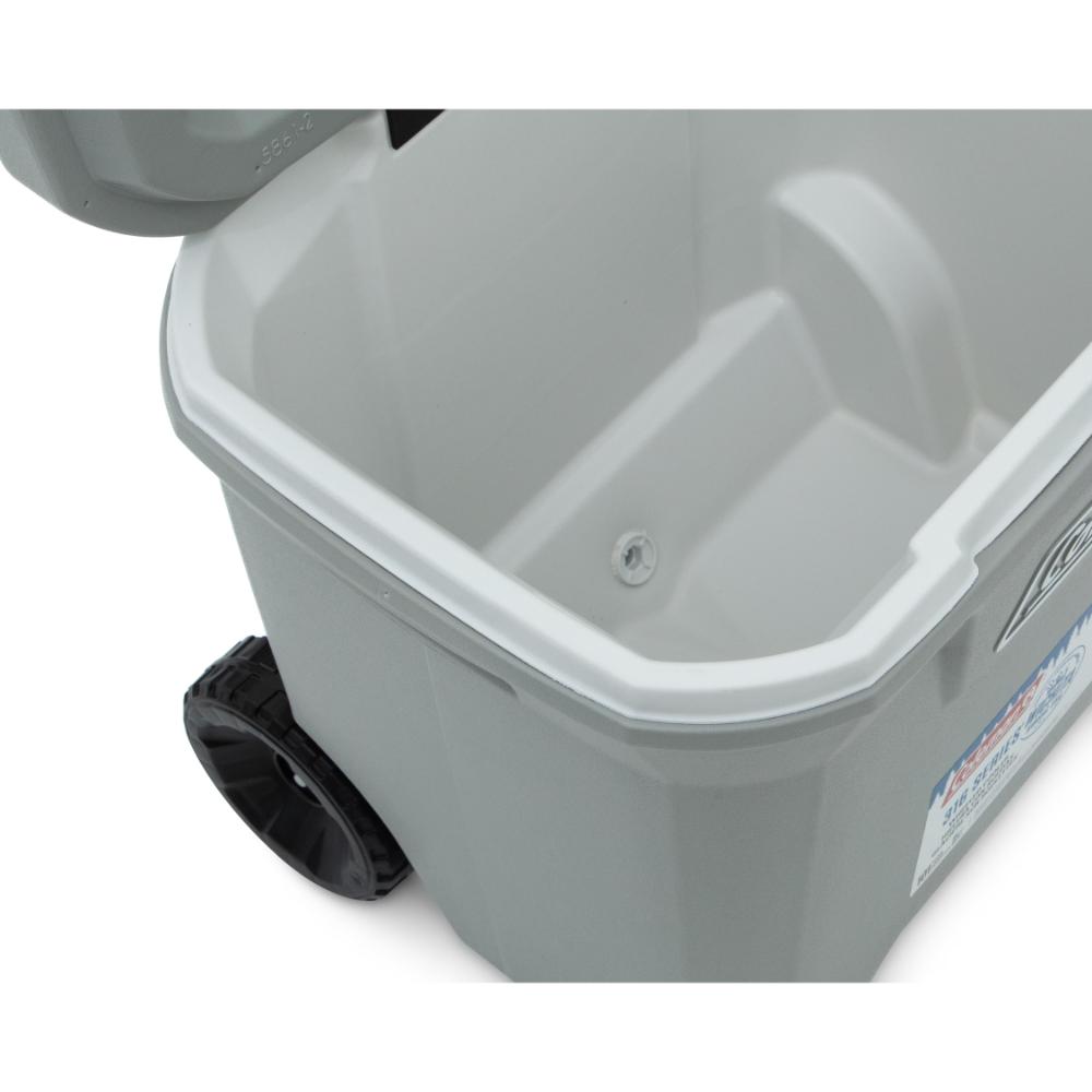 Hielera Coleman Con Ruedas 101 Latas 65 Qt 3000006476 Gris.