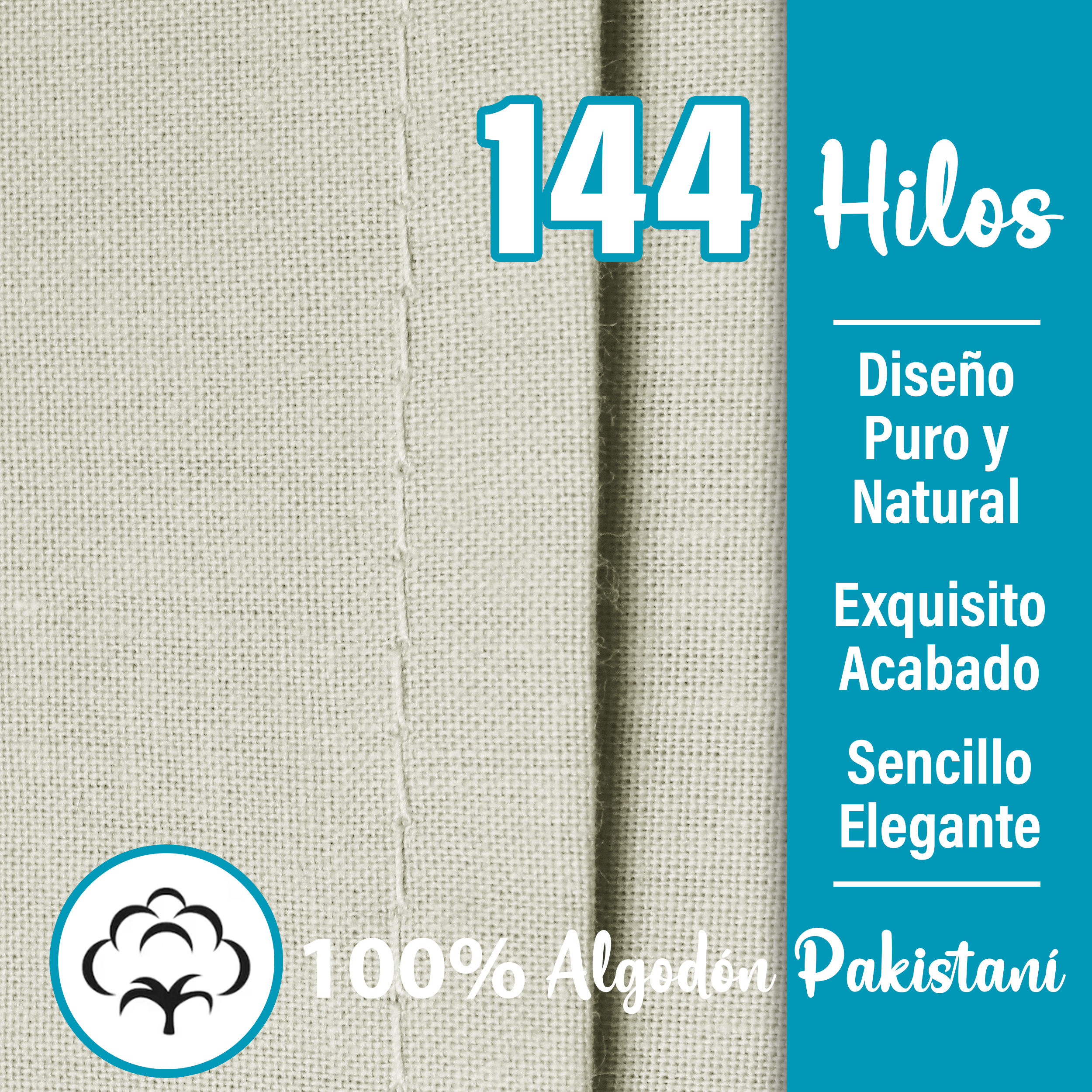 Juego de Sábanas Individual Perla Algodón Percal Fresco y Suave