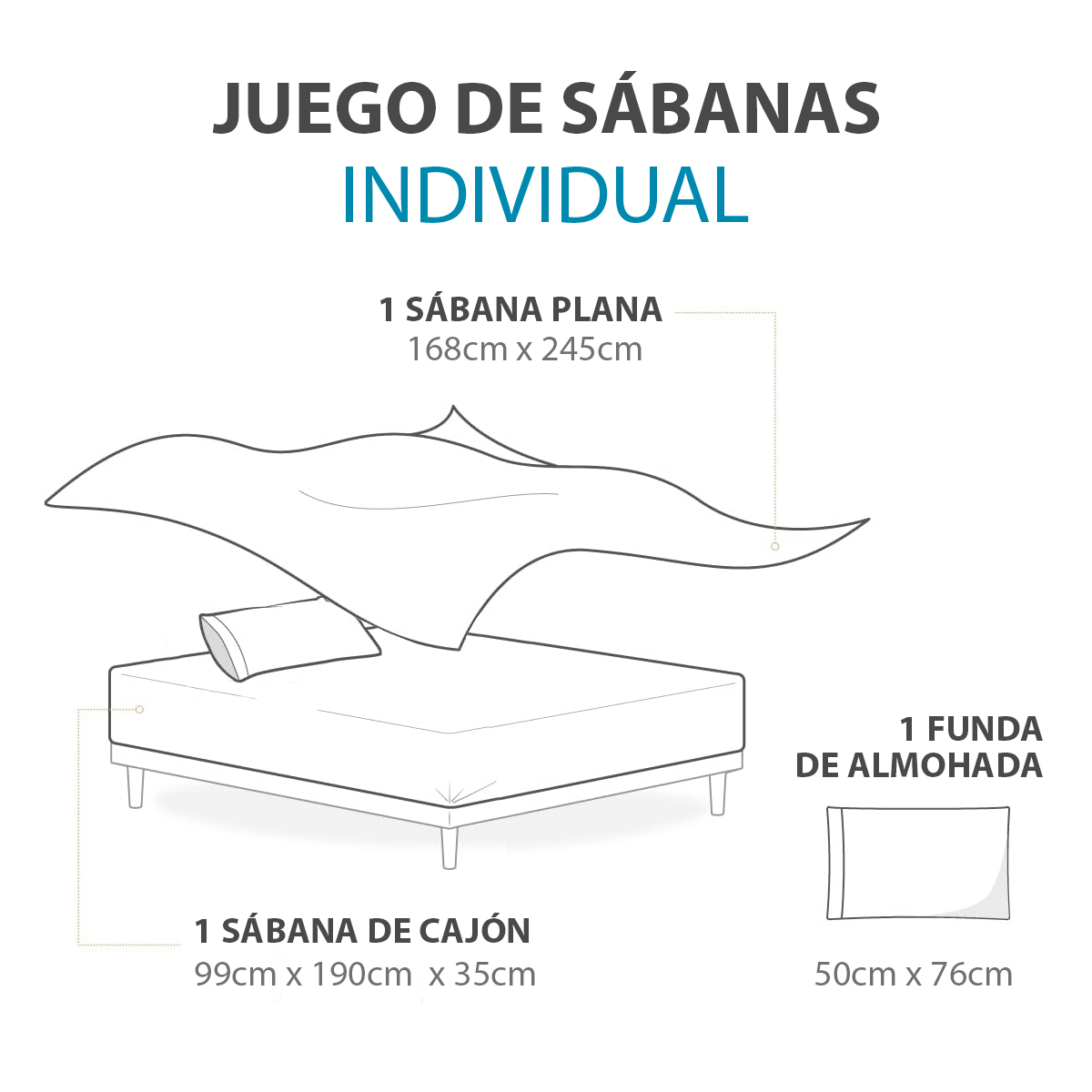 Juego de Sábanas Individual Verde Oliva Suaves, Frescas y Transpirables