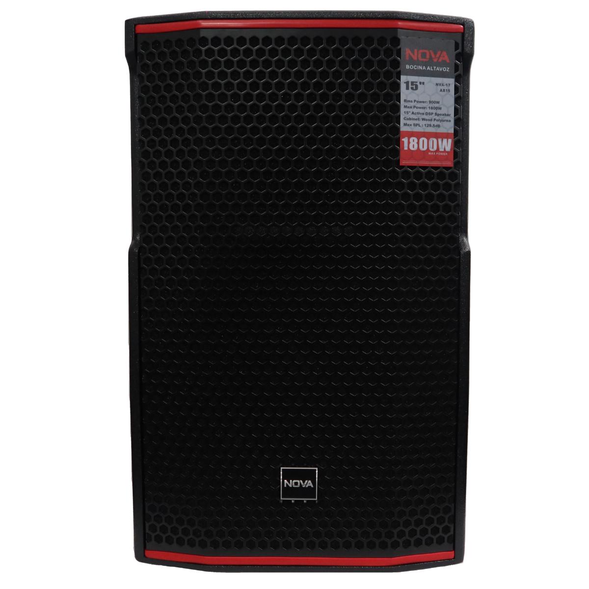 Bafle Amplificado NOVA AX15 15 Pulgadas 900w Rms Color Negro.