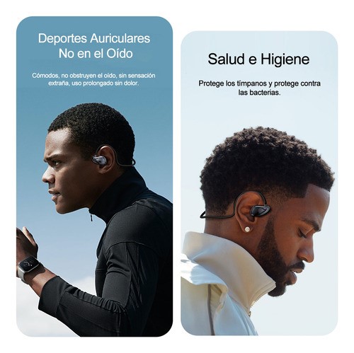 "Audífonos Bluetooth Inalámbricos Deportivos Para Aire Libre negro ".