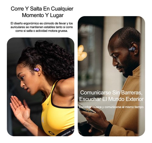 "Audífonos Bluetooth Inalámbricos Deportivos Para Aire Libre negro ".