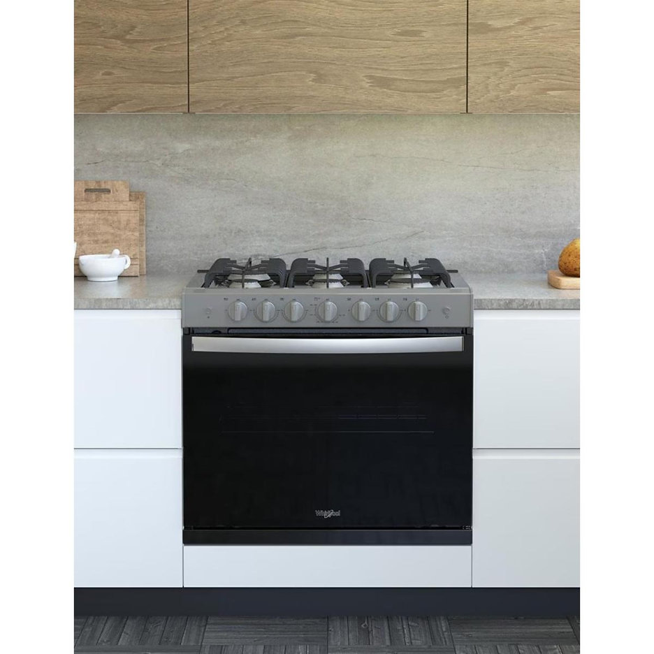 Estufa de Gas Empotre Whirlpool WER2000B 80 cm (30") Acero Inoxidable.