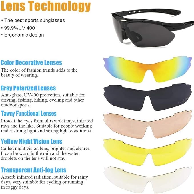 A AFUJIA Gafas de Sol Deportivas Polarizadas para Hombres y