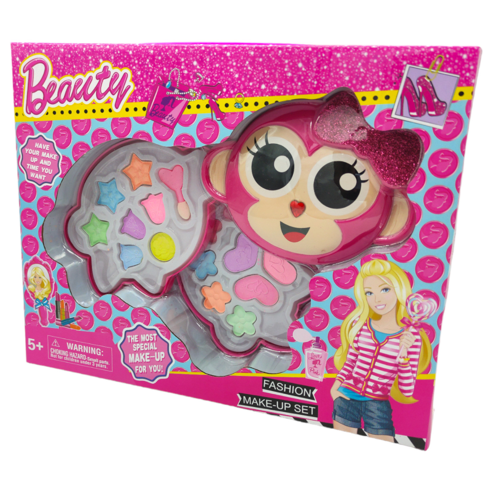 Kit de Maquillaje de Juguete para Niñas Lavable para Cumpleaños Chango - Rosa.