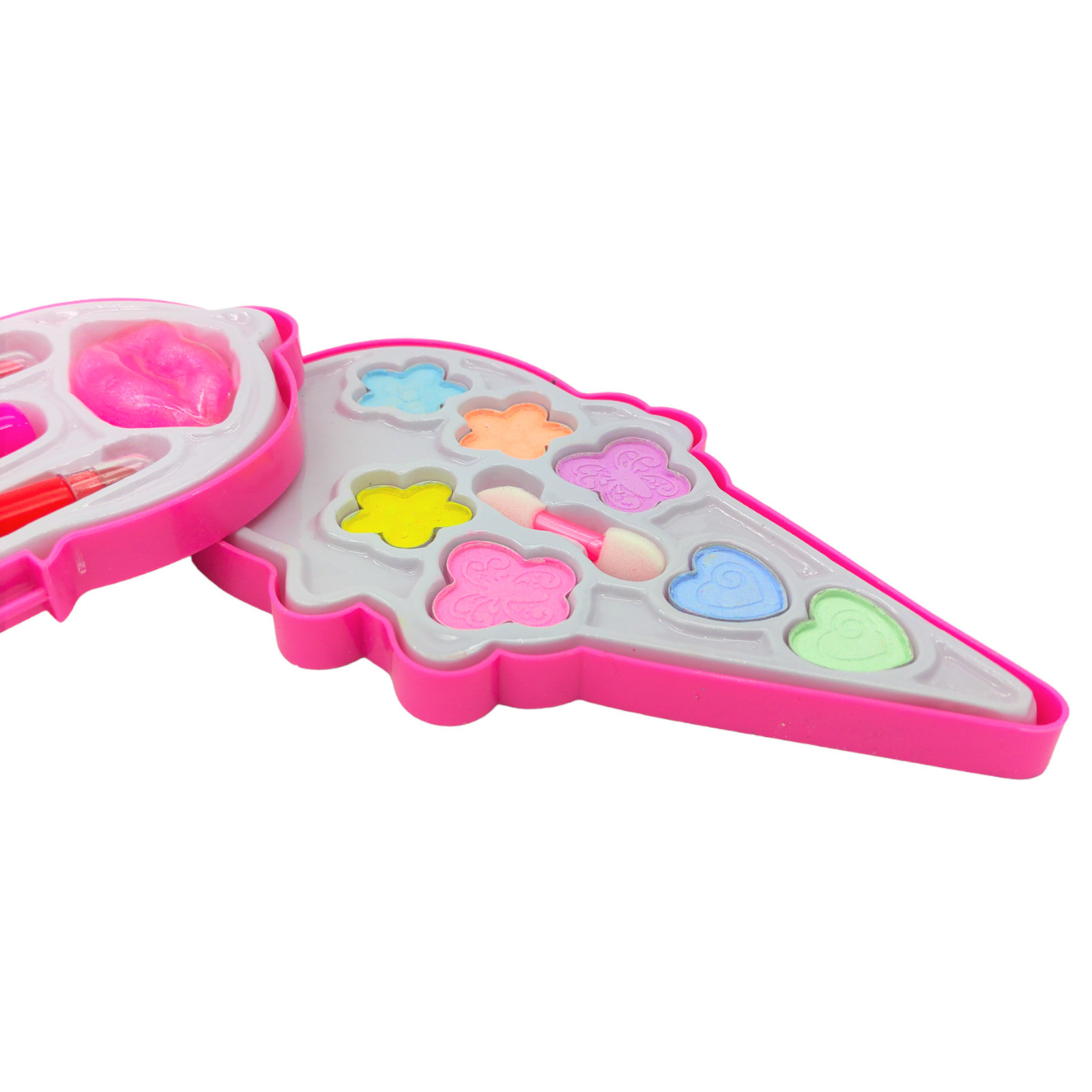 Kit de Uñas de Juguete para Niñas Lavable para Cumpleaños Cono - Rosa .