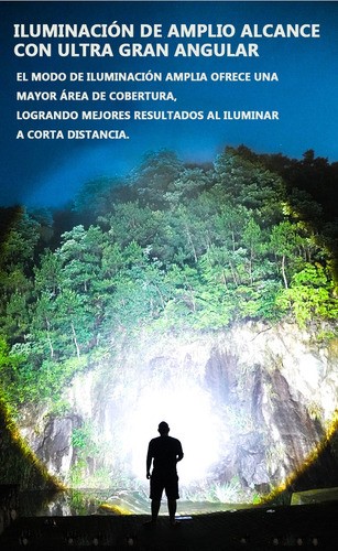 "Lámpara Minero Inductivo Linterna Minera Recargable Cacería negro y Rojo "
