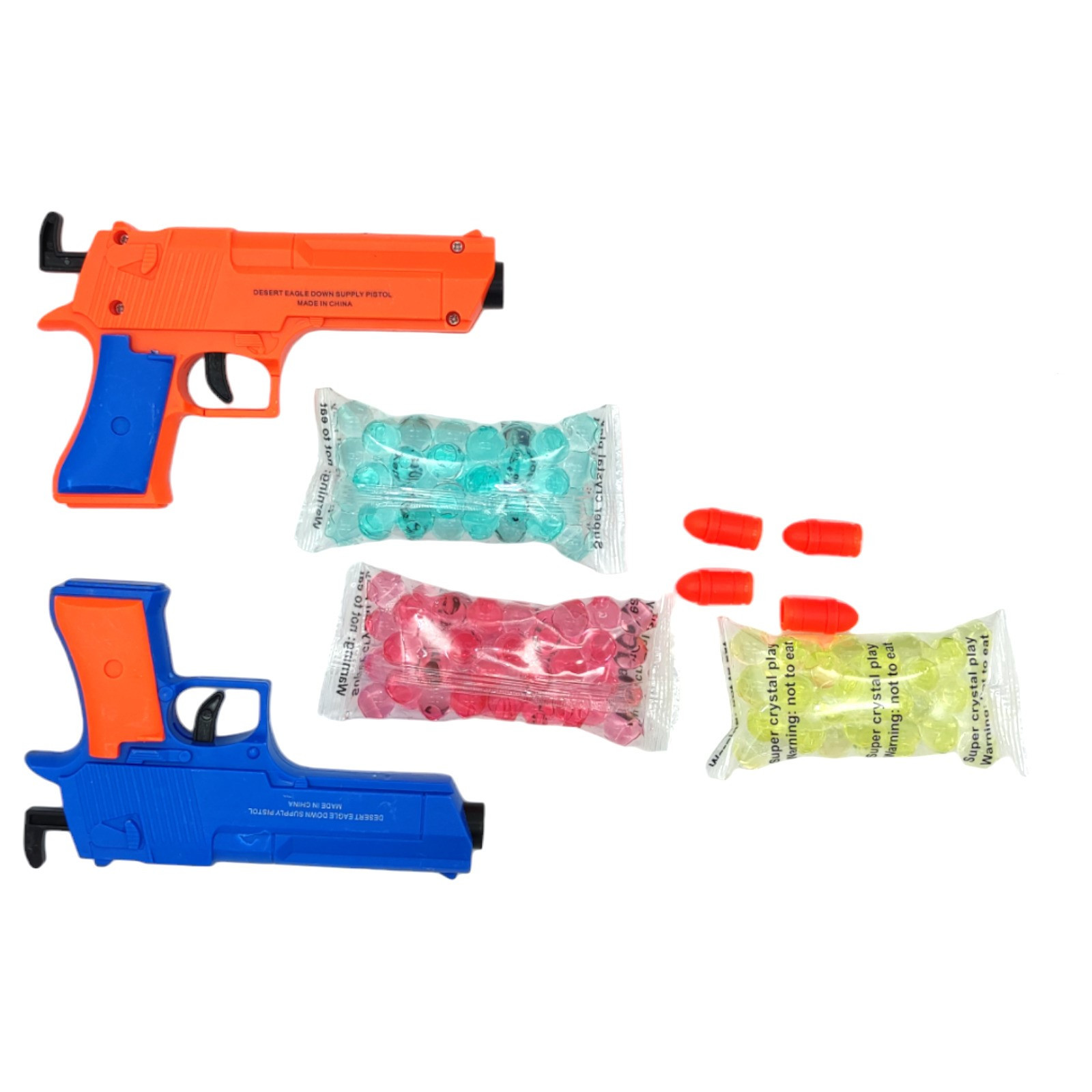 Pistola de Gel 3pz para Ninos con Bolas y Dardos Manual Hidrogel Multicolor