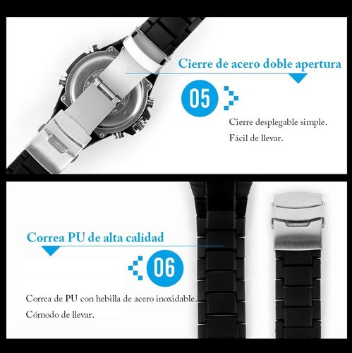 "Reloj Digital Analógo Moda Deportivo Impermeable Para Hombre "