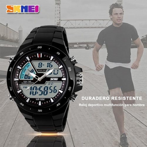 "Reloj Digital Analógo Moda Deportivo Impermeable Para Hombre "