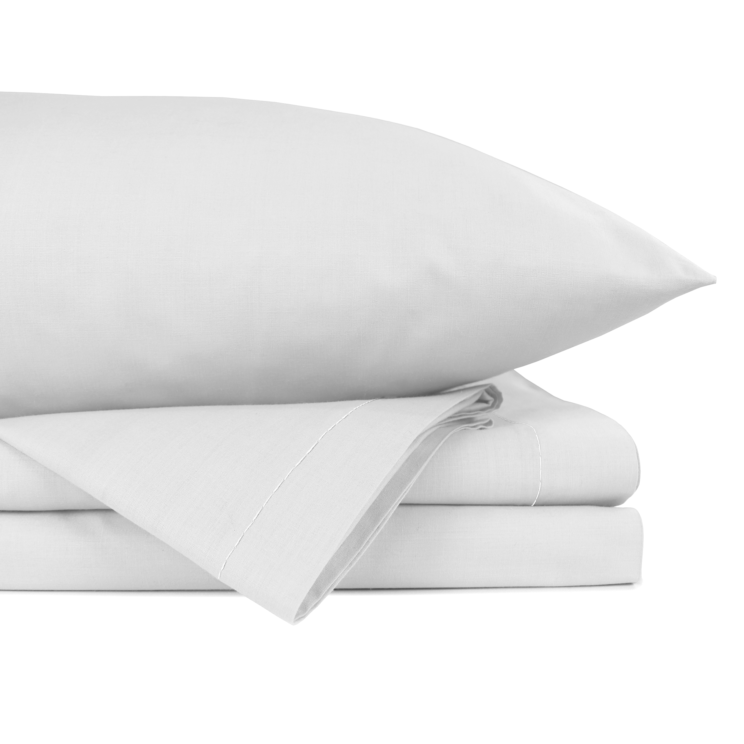 Juego de Sábanas Percal Queen Blanco 4 Piezas Ajuste 35 cm Frescas y Suaves Zantelo
