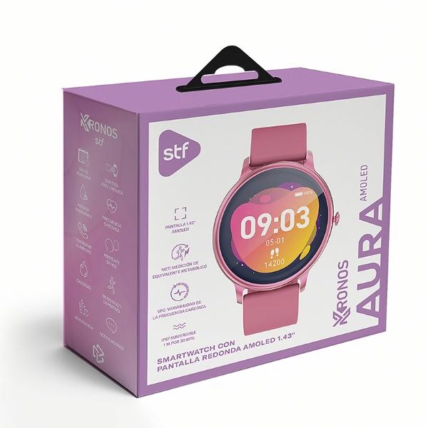 SMARTWATCH STF KRONOS AURA ROSA PANTALLA