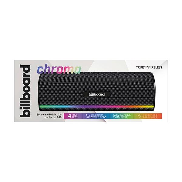 BOCINA BILLBOARD CARBONO POCKET LED 2"x2 NEGRO BLUETOOTH.
