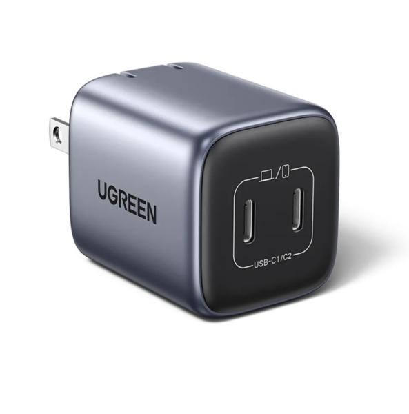CARGADOR DE PARED UGREEN  NEGRO 45W 2 SALIDAS USB/C.