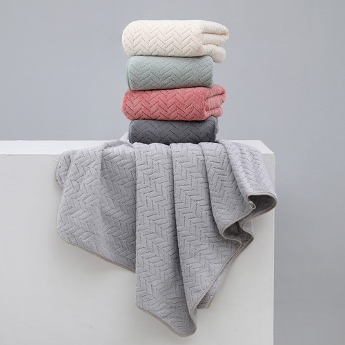 "3 Piezas Tuallas Toallas Baño Completo Grande 70×140 CmGris oscuro+Gris claro+Verde ".