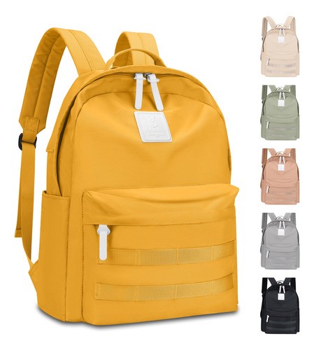 Mochila Escolar  de Moda y Viaje  Amarilla.