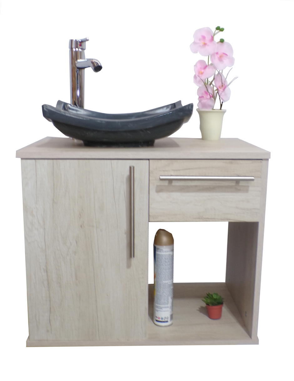 Gabinete Para Baño Con Lavamanos Y Monomando, Puerta Y Cajón
