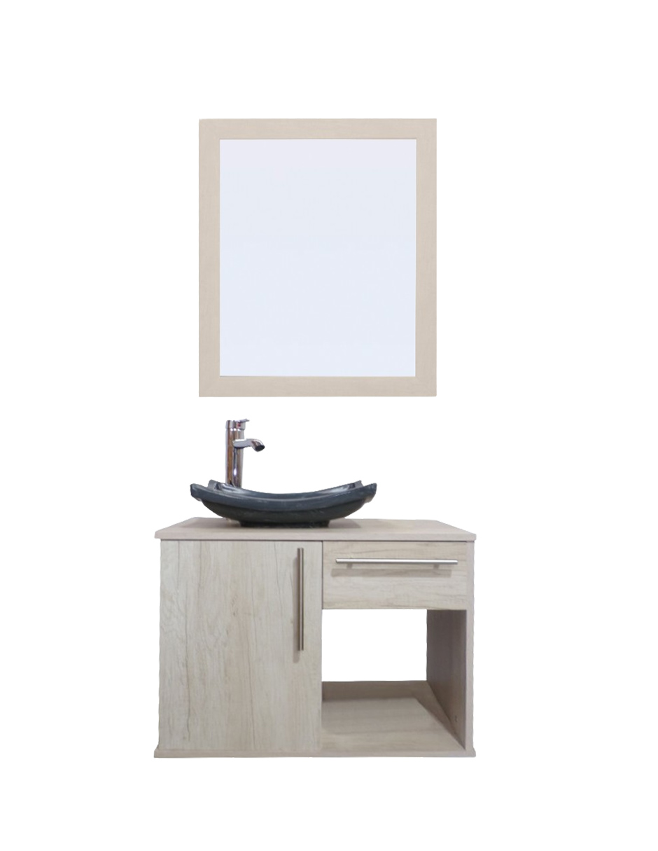 Gabinete Para Baño Con Lavamanos Y Monomando, Puerta Y Cajón