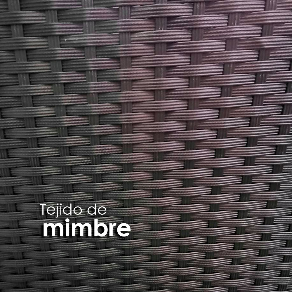 Set Patio Y Jardin De Mimbre 3 Piezas Sillas Mecedoras