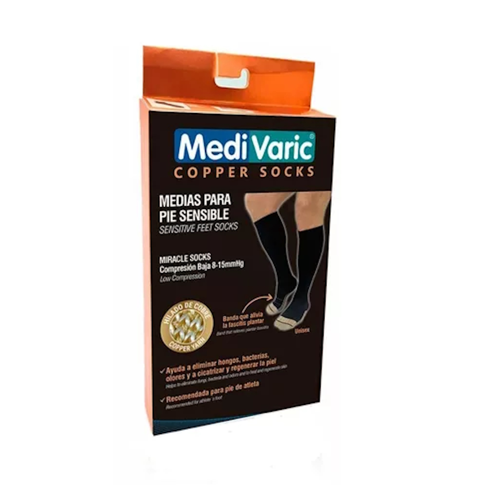 Tobimedia Baja Compresión Hilado Medivaric Cobre Sensible.