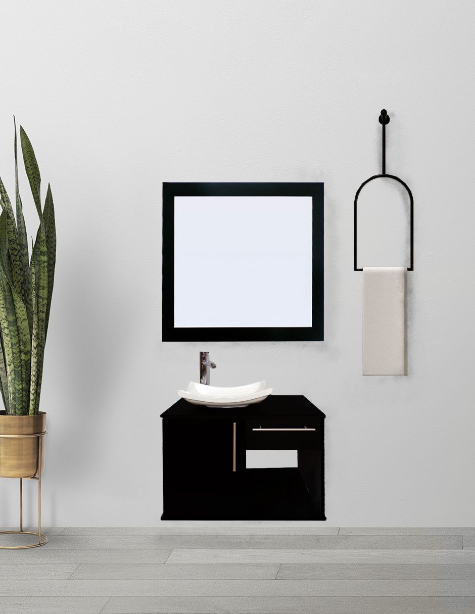 Gabinete Para Baño Con Lavamanos Y Monomando, Puerta Y Cajón