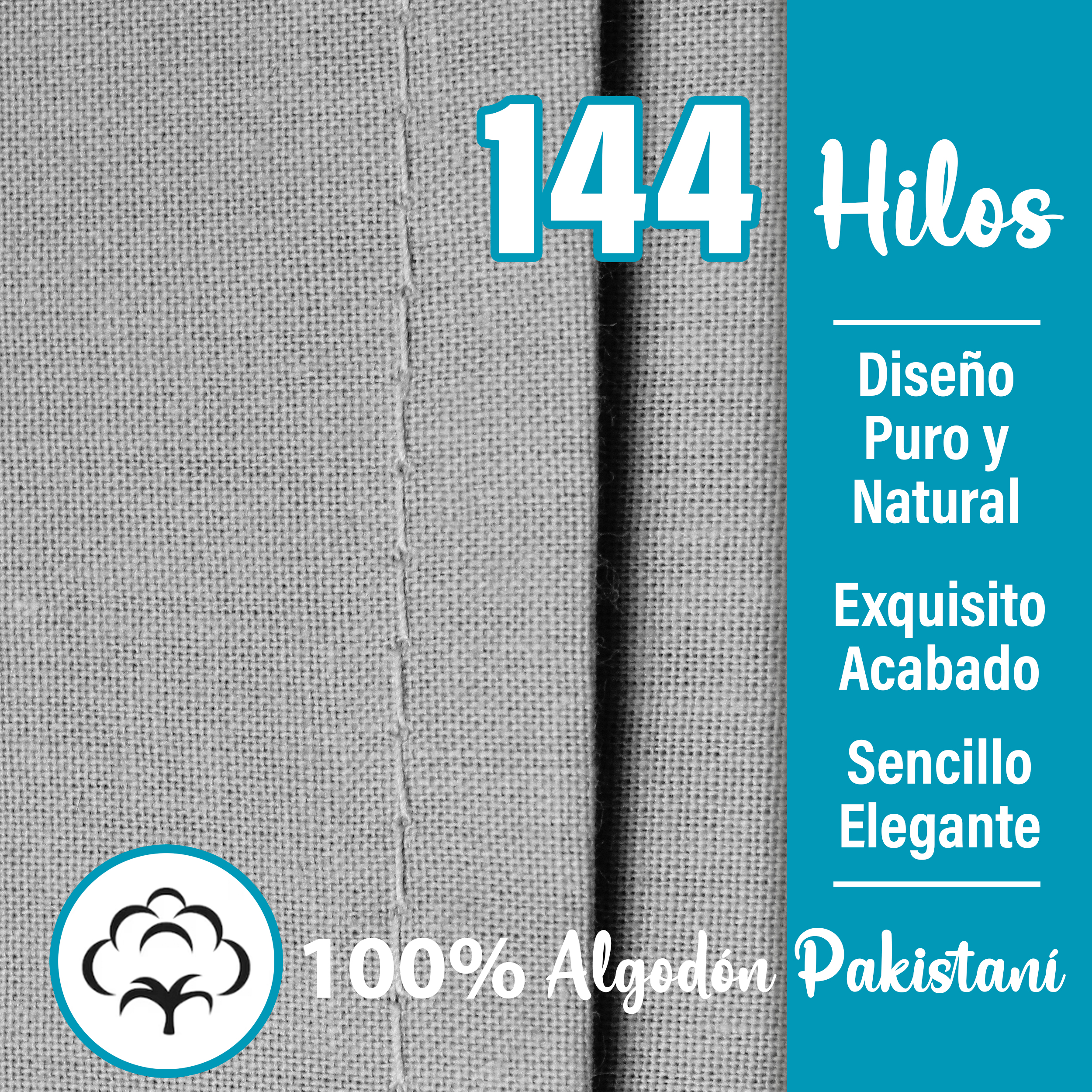 Juego De Sábanas Algodón King Size Color Gris 4 Pzas Transpirable