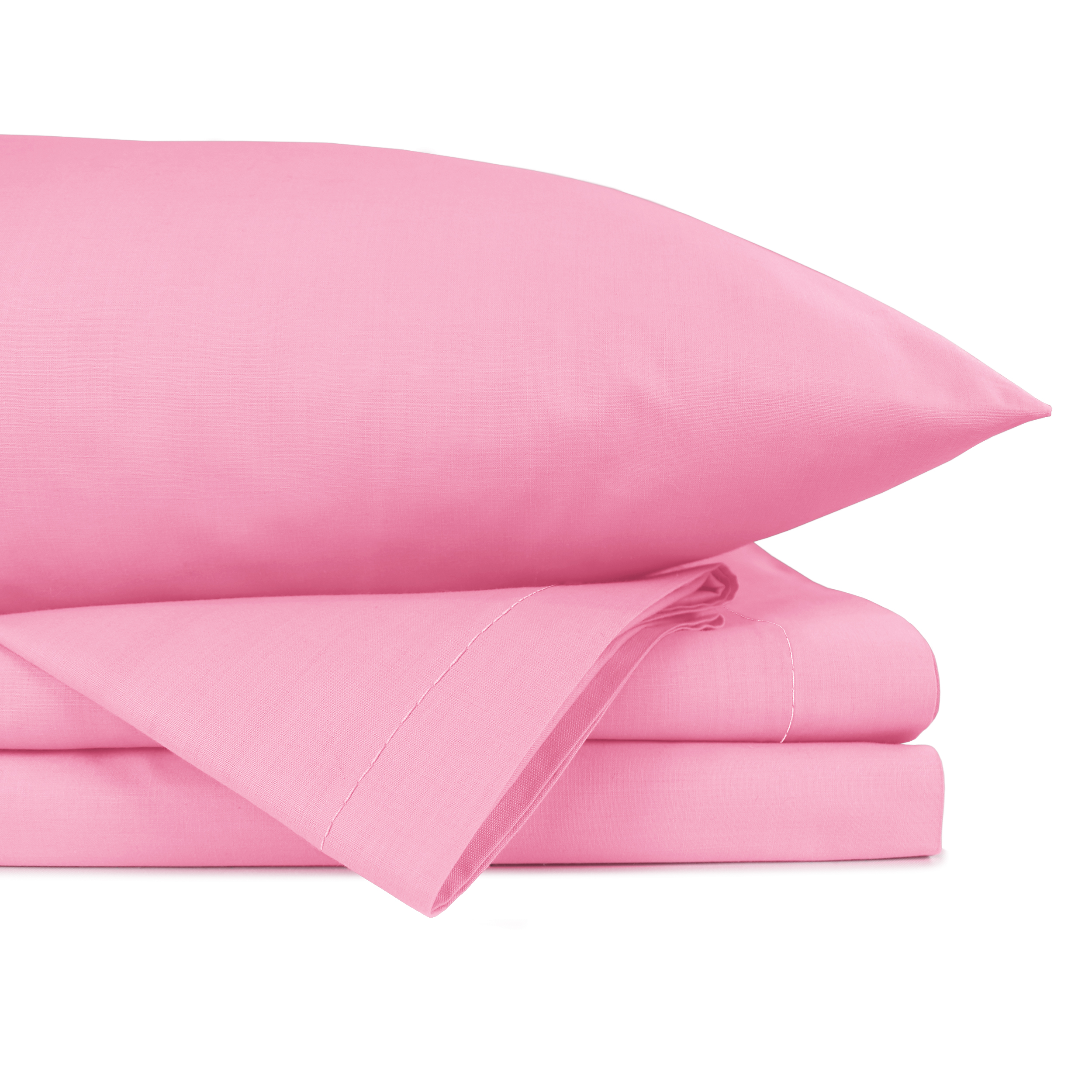 Juego De Sábanas Algodón King Size Color Rosa 4 Pzas Transpirable