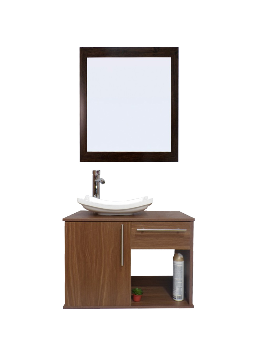 Gabinete Para Baño Con Lavamanos Y Monomando, Puerta Y Cajón