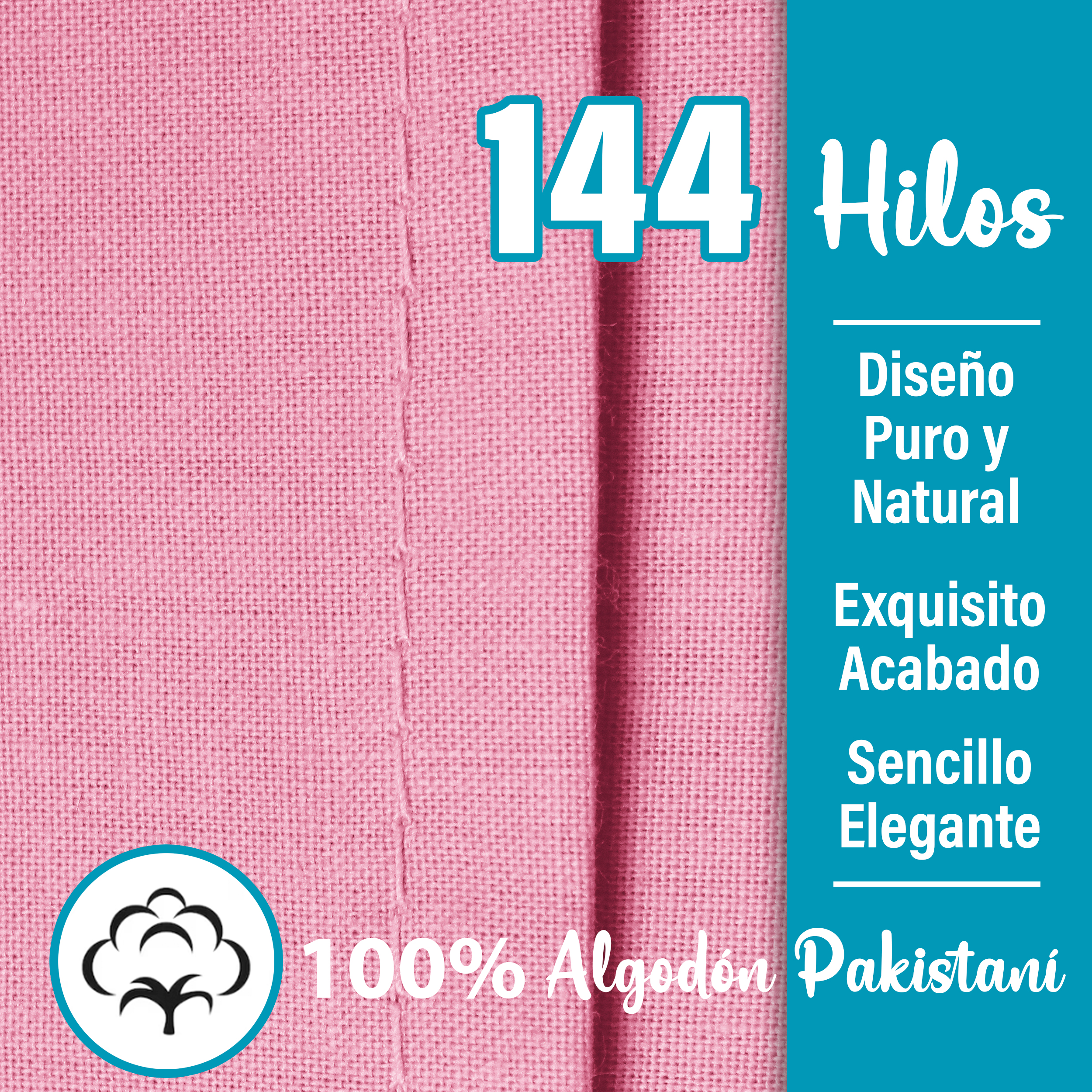 Juego De Sábanas Algodón King Size Color Rosa 4 Pzas Transpirable