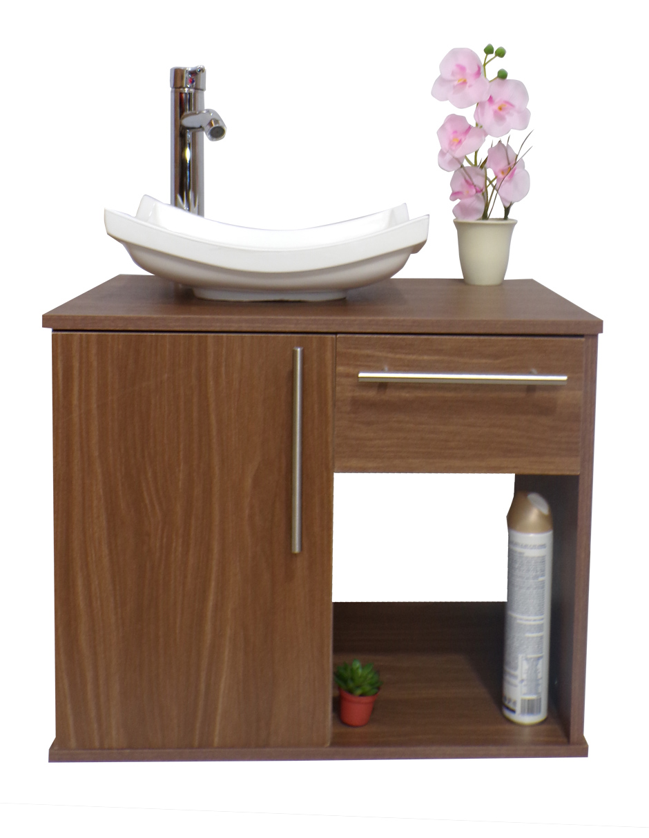Gabinete Para Baño Con Lavamanos Y Monomando, Puerta Y Cajón