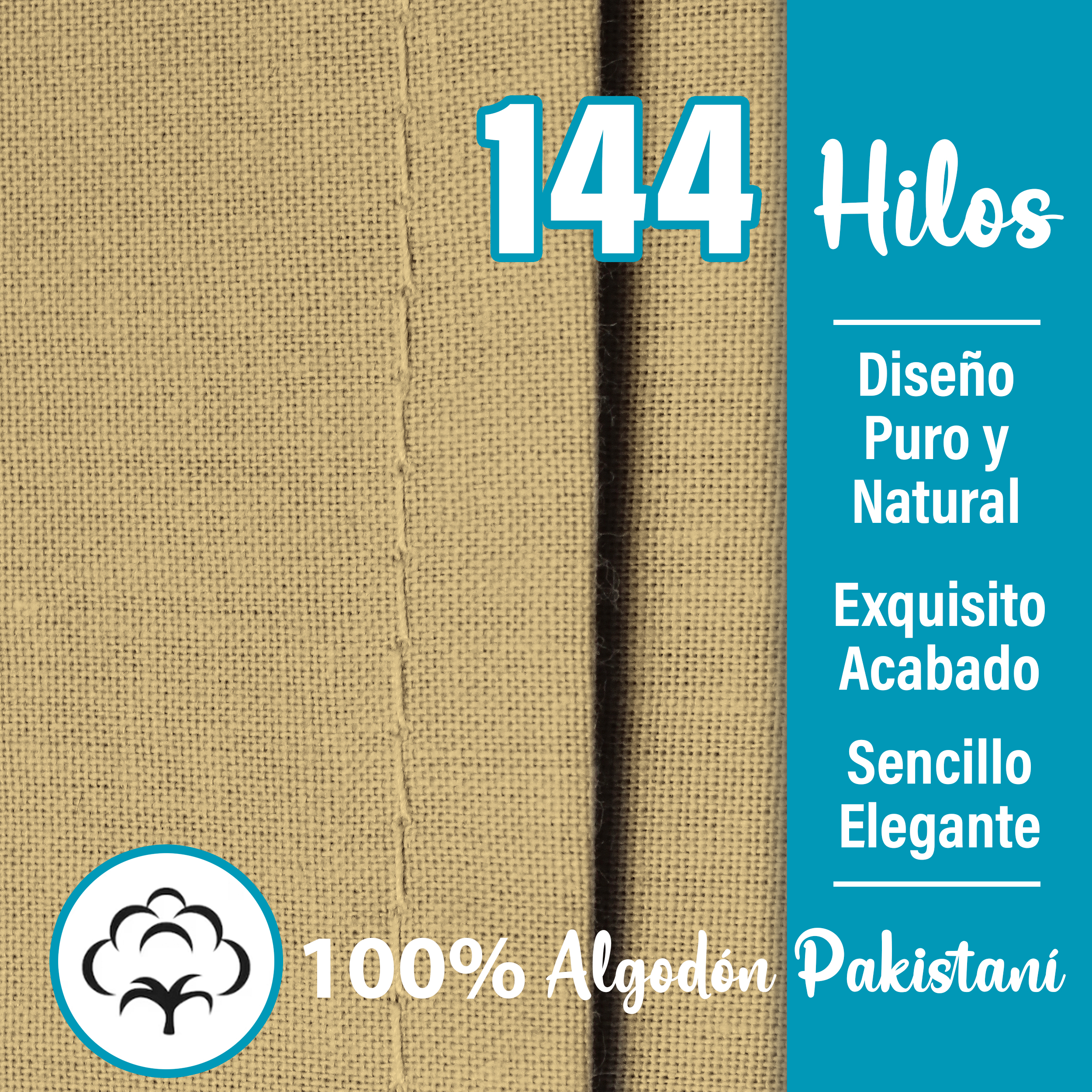 Juego de Sábanas Percal King Size Caqui 4 Piezas Ajuste 35 cm Suaves y Transpirables Zantelo