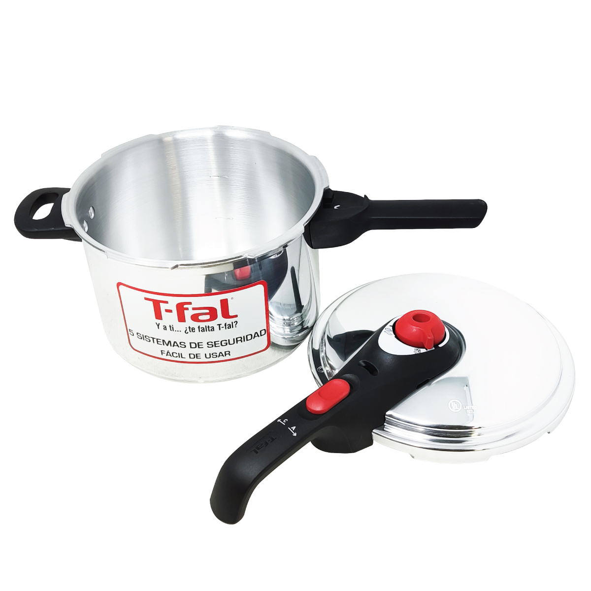 Olla De Presión Secure 6 Qt (5.7 L) Aluminio T-fal P2614632.