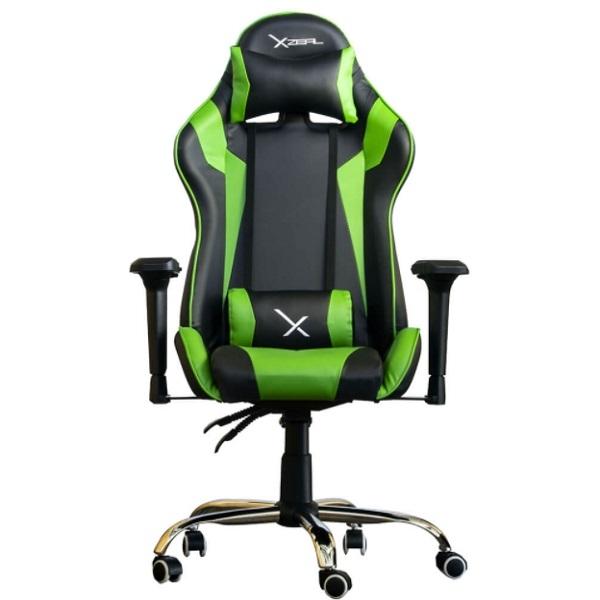 Silla Gamer Deportiva Xzeal XZ10 Negra - Verde 