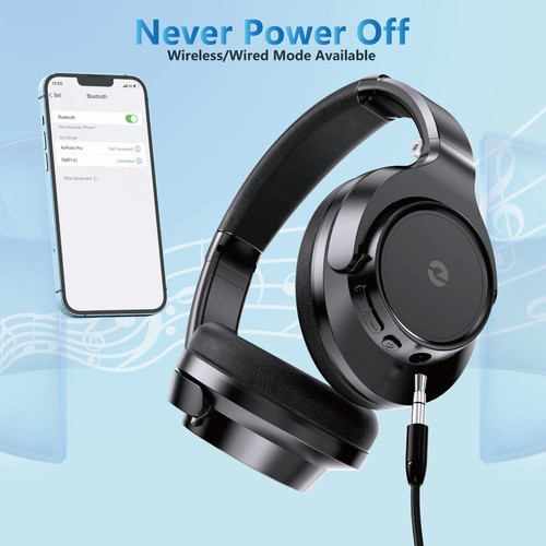 Audífonos Inalambricos Bluetooth Diadema Con Micrófono Negro