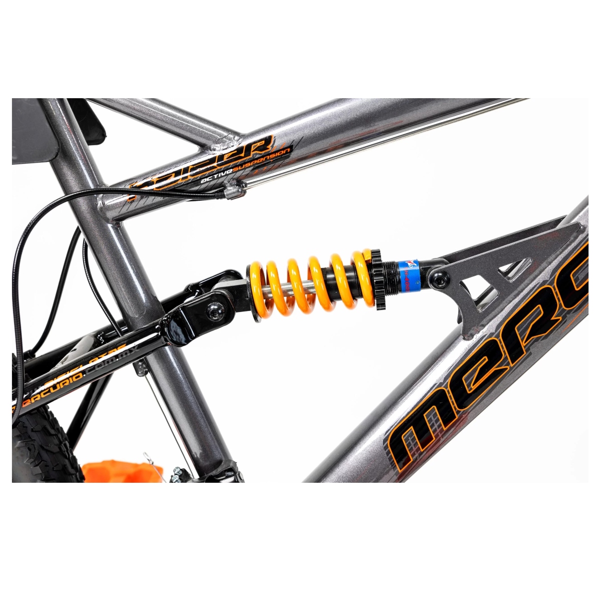 BICICLETA MERCURIO KAIZER DH R26 DOBLE SUSPENSIÓN 21V SHIMANO GRIS ENDY16.