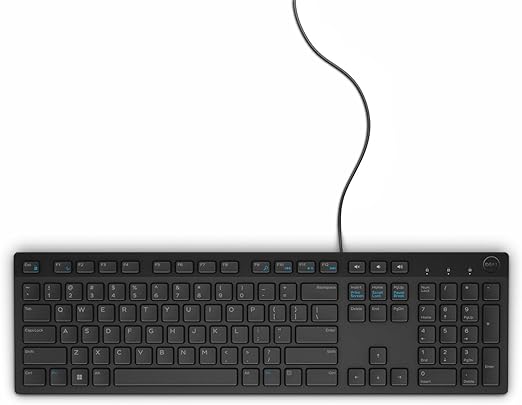 Dell 8NYJV Teclado, Español, KB216, color Negro.