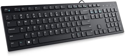 Dell 8NYJV Teclado, Español, KB216, color Negro.