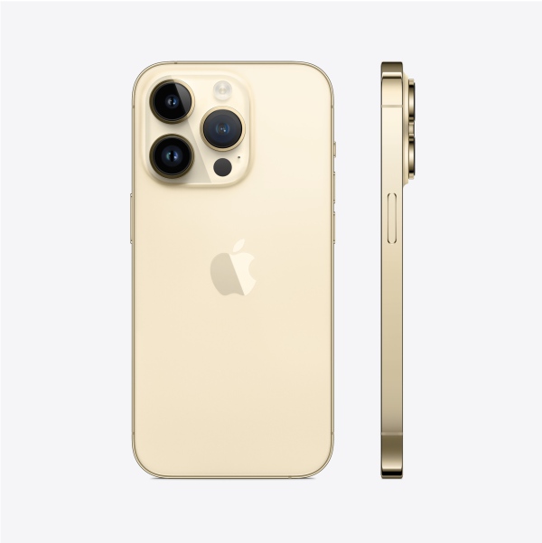 Apple iPhone 14 Pro Max Dorado 256GB Almacenamiento, 6GB RAM, Reacondicionado E SIM, incluye Audifonos Airpods 4 de regalo con calidad premium