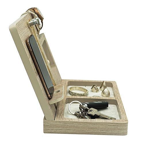 A organizador para celular, aretes, relojes, pulseras, anillos, monedas, collares para buro y escritorio..