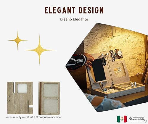 A organizador para celular, aretes, relojes, pulseras, anillos, monedas, collares para buro y escritorio..