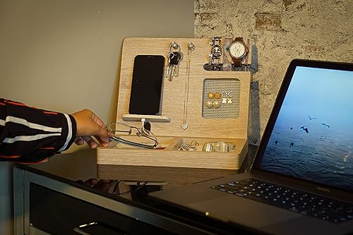 A organizador para celular, aretes, relojes, pulseras, anillos, monedas, collares para buro y escritorio..
